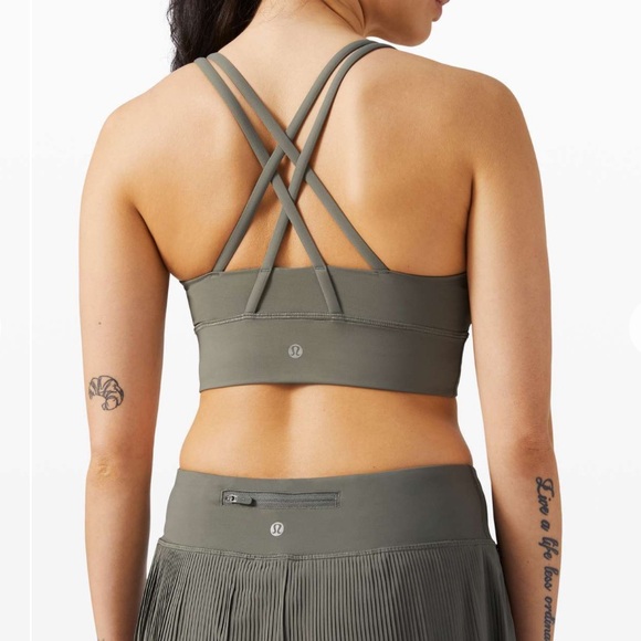 Lululemon Energy Bra Long Line Medium Support B-D Cup Black - Picture 3 of 5